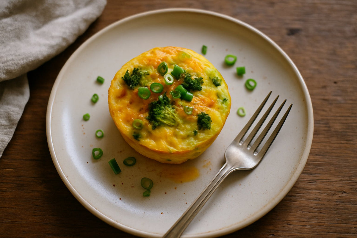 Eimuffins mit Brokkoli und Käse