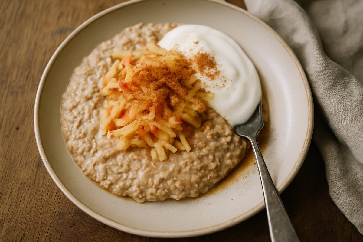 Protein-Overnight-Oats mit Apfel und Zimt