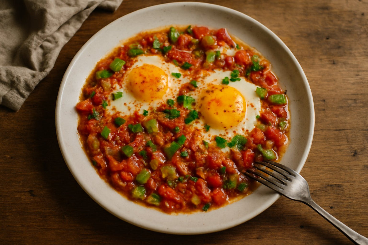 Türkisches Menemen mit Eiern