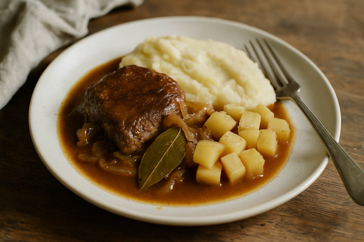 Magere Ragoutstücke mit Selleriewürzelpüree