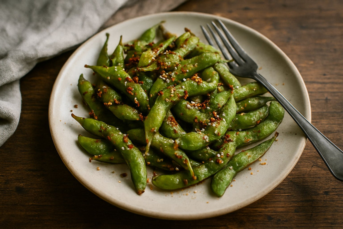 Boîte de collation d'edamame épicée
