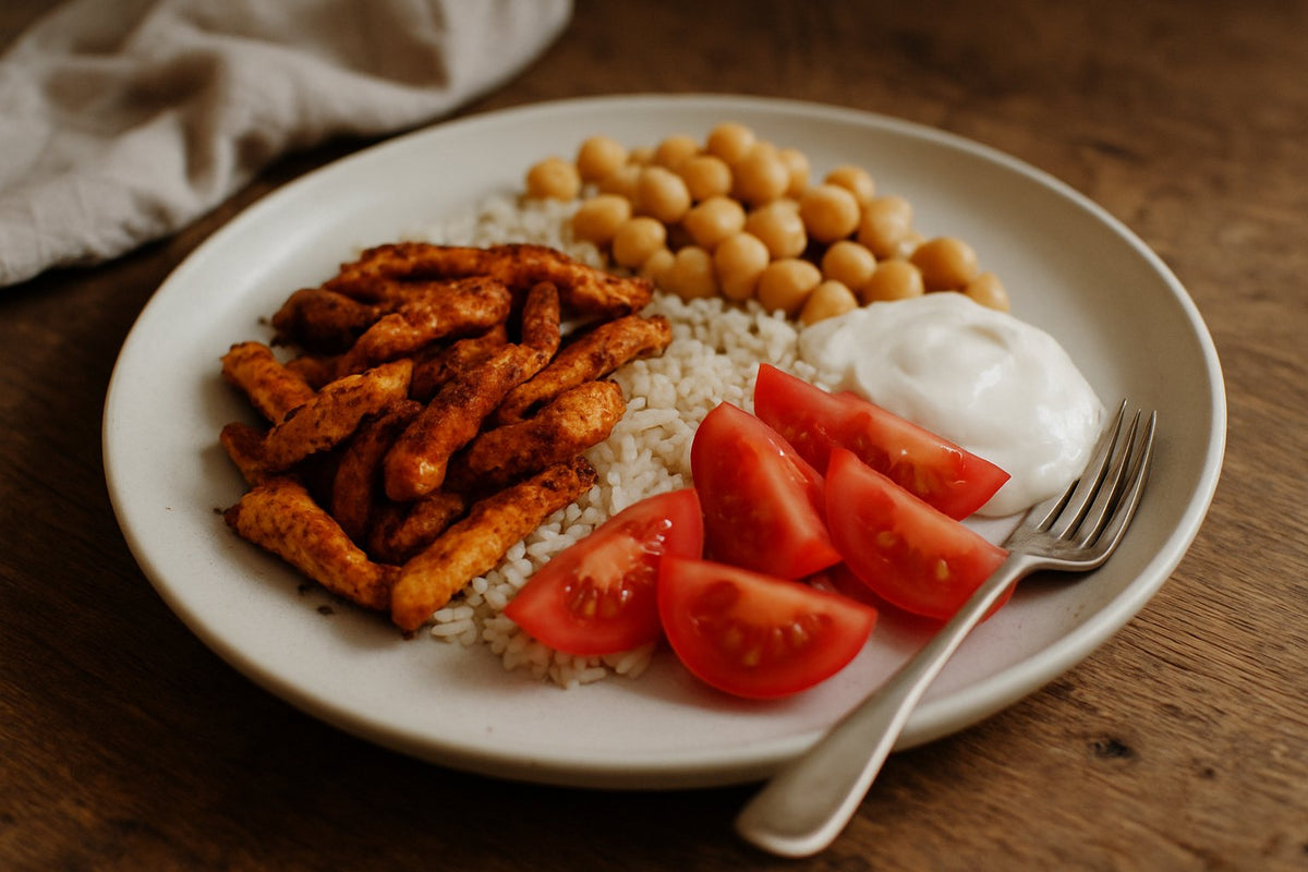 Libanesische Hähnchen-Shawarma-Bowl