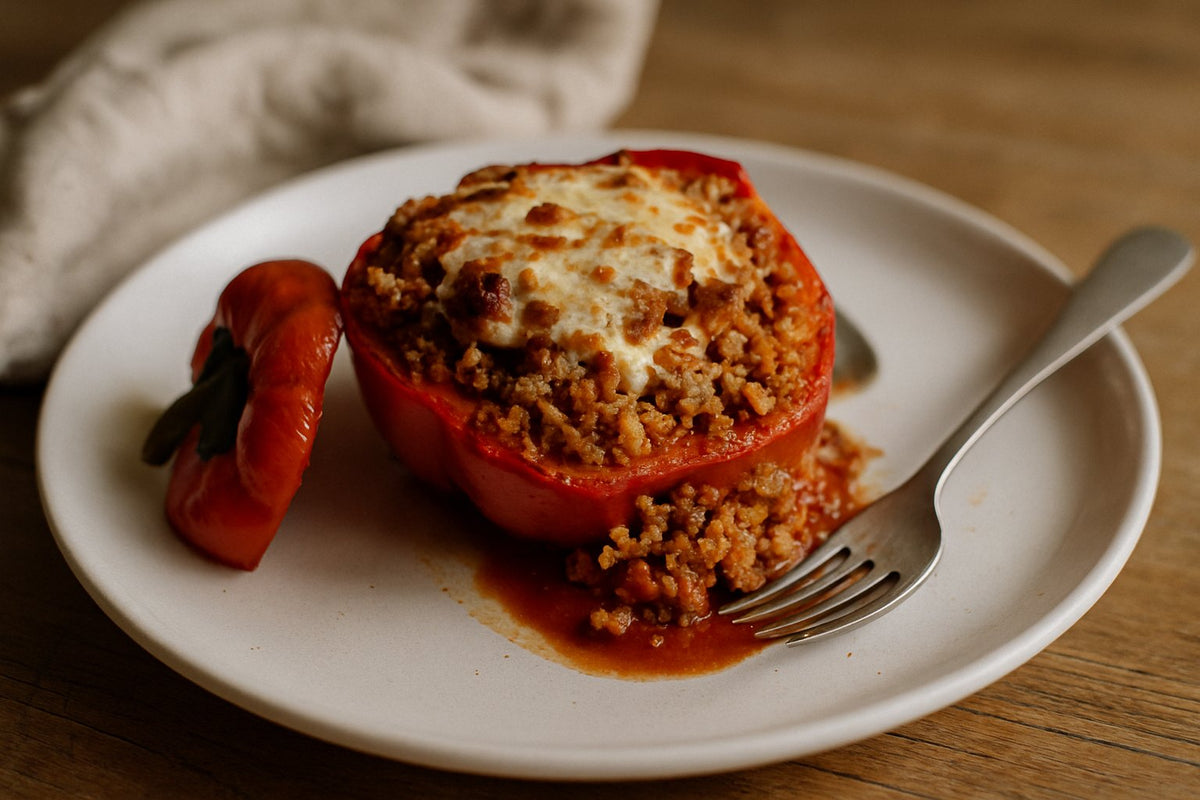 Gevulde paprika met kip en quinoa