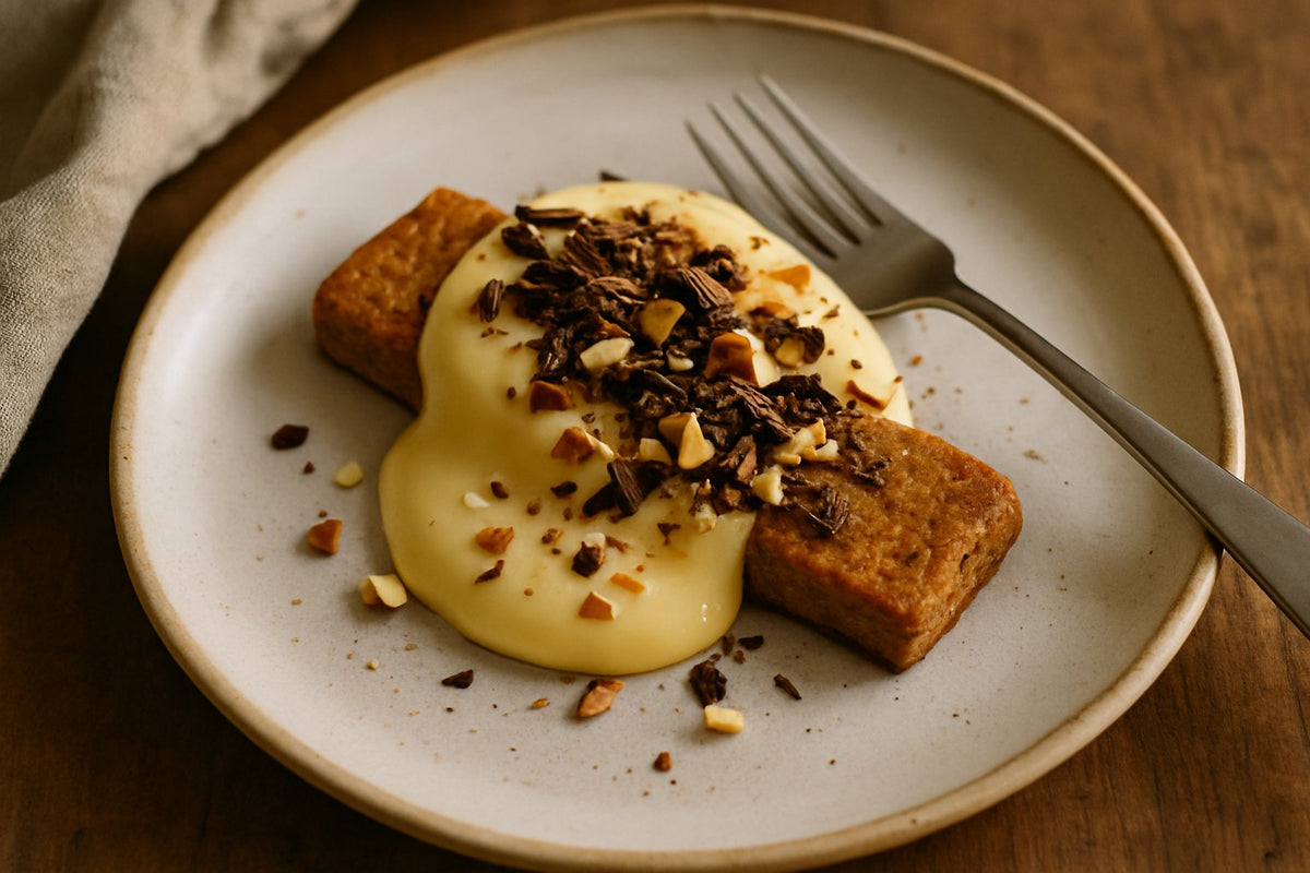 Riegel-Dessert mit Vanillemosse