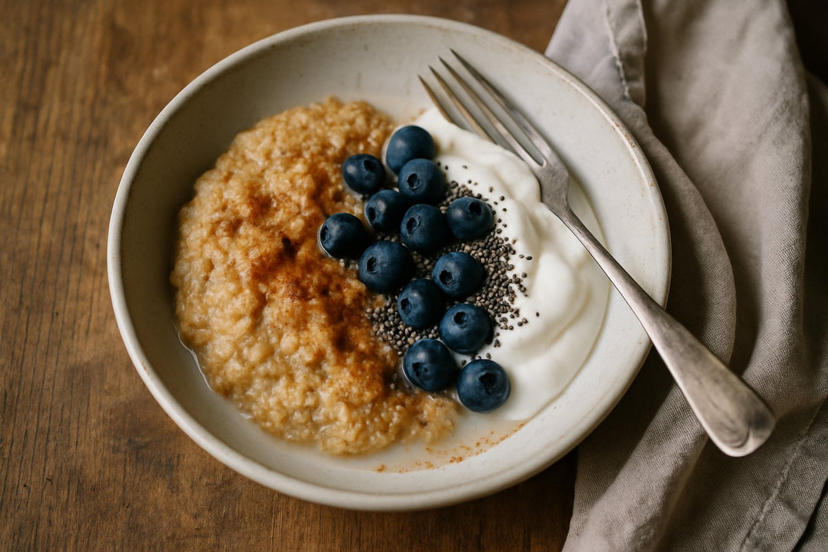 Havermout-skyr Bowl met Blauwe Bessen