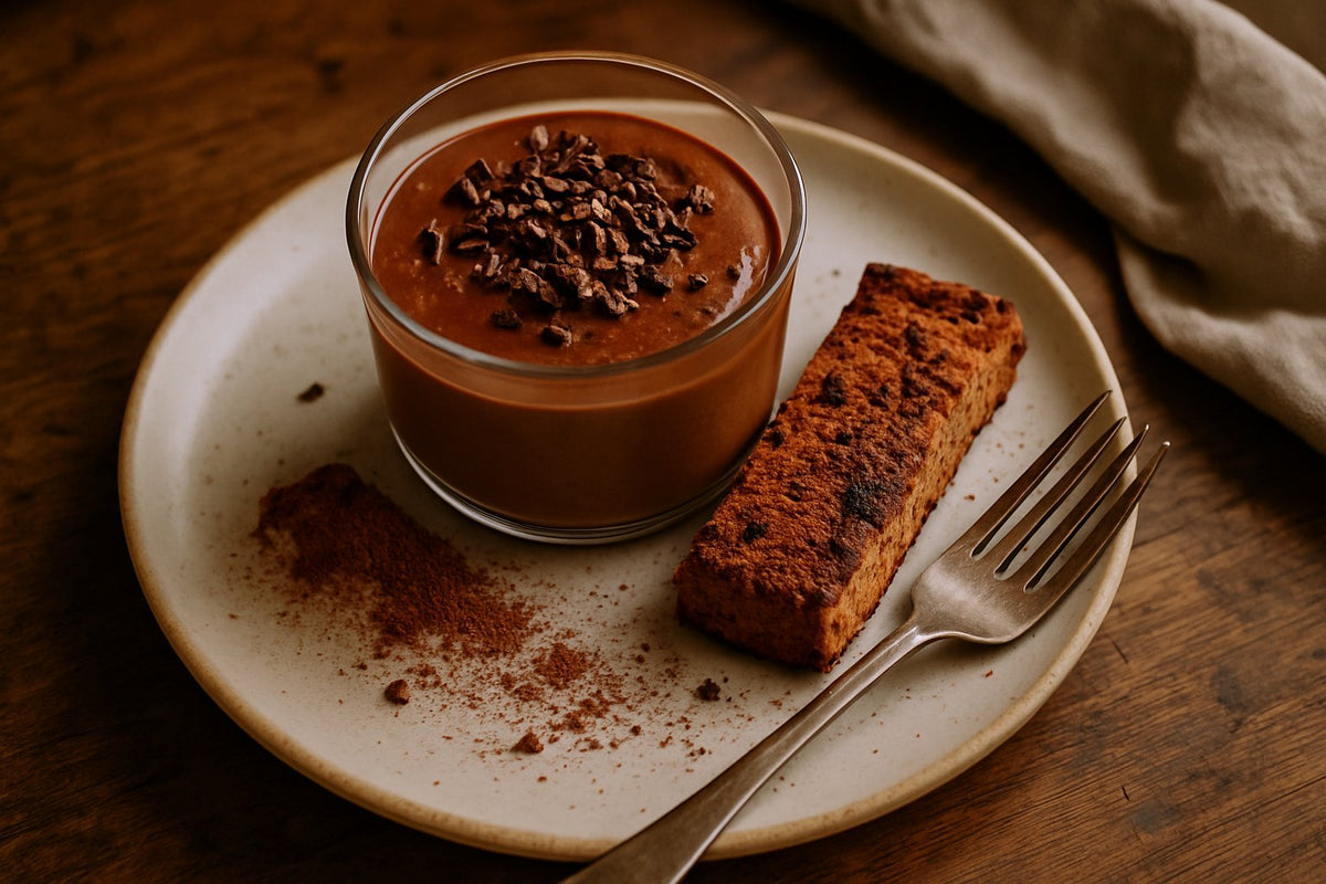 Schokoladen-Pudding-Parfait mit Riegel-Crunch