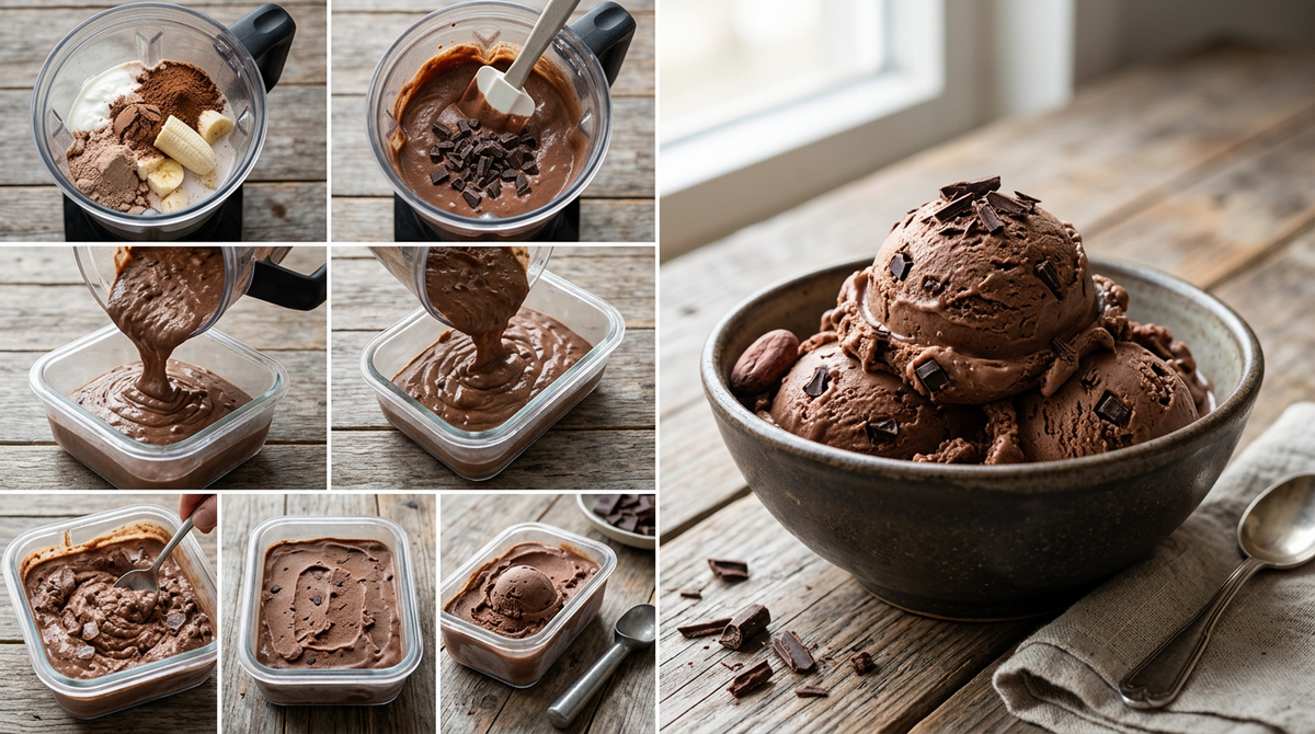 Chocolade proteine ijsje