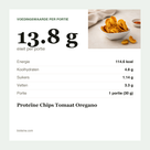 Proteïne Chips Tomaat Oregano voedingswaarde