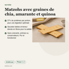 Matzohs avec graines de chia, amarante et quinoa voordelen