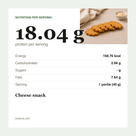 Cheese snack voedingswaarde