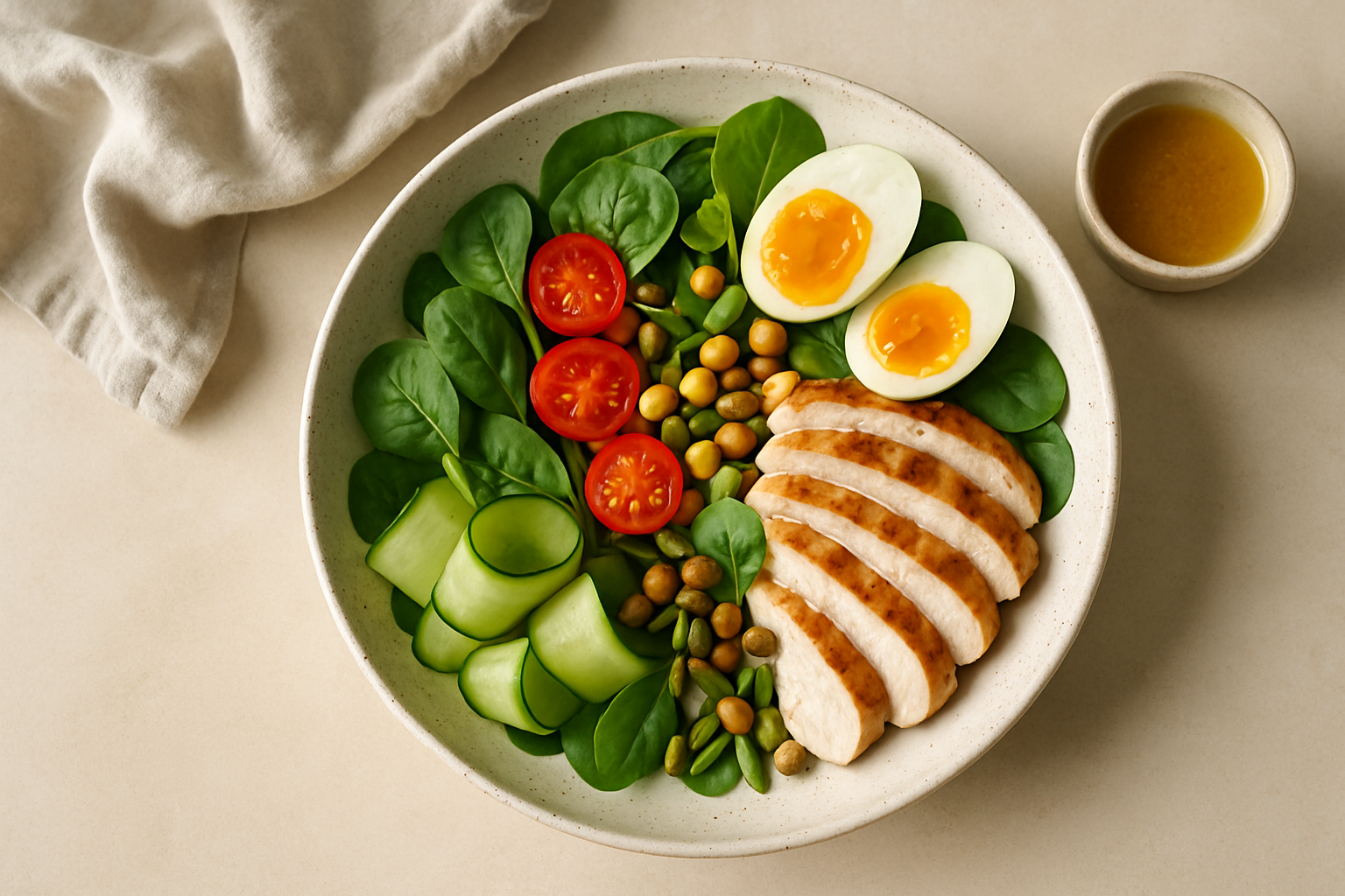 Eiwitrijke salades: 10 vullende recepten onder 400 kcal