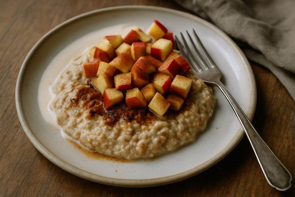 Overnight oats met kaneel en appel