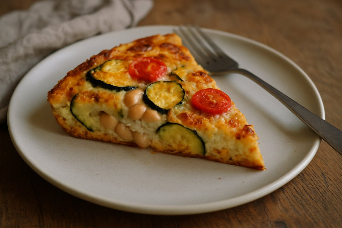 Frittata-taart met courgette en tomaat