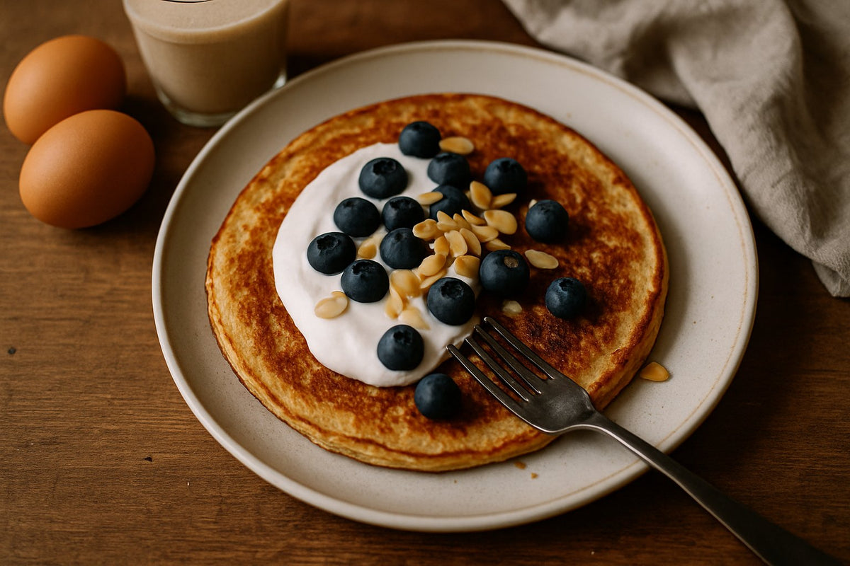 Eiwitpannenkoek met bosbessen