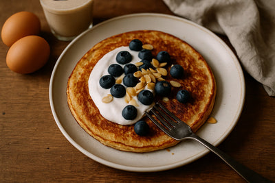 Eiweißpfannkuchen mit Blaubeeren