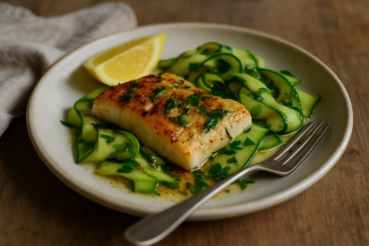Snelle viskotelet met courgette