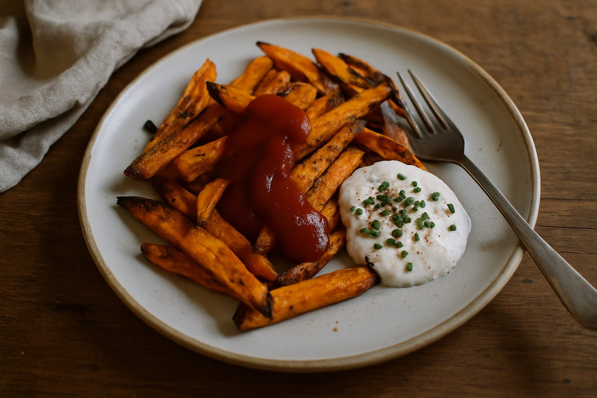 Gezonde frietjes met Curry Ketchup