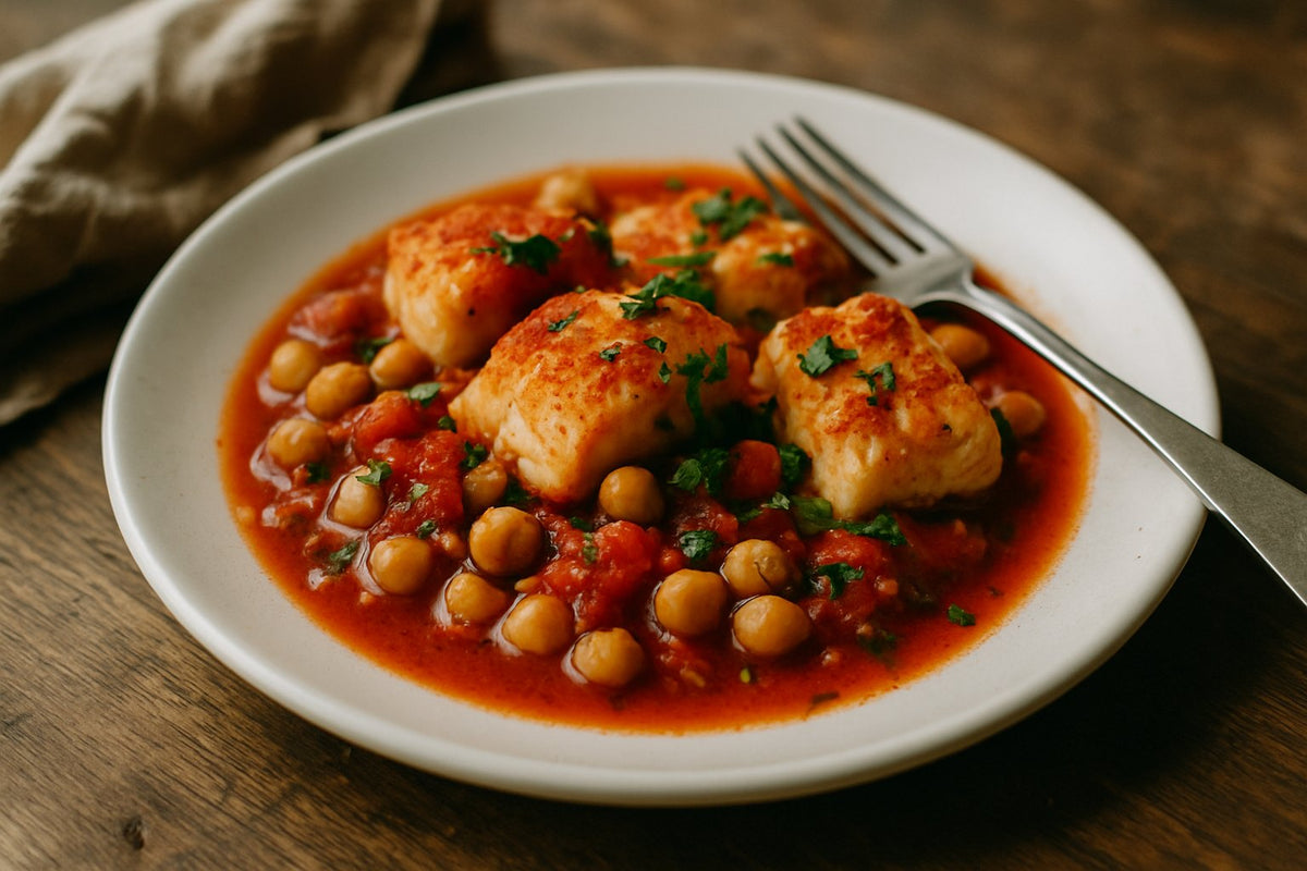 Mediterrane visstoof met witvis