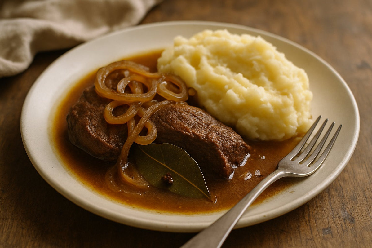 Mageres Schmorfleiach mit Kartoffelpüree