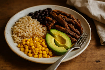 Mexicaanse burritobowl met rund en zilvervliesrijst