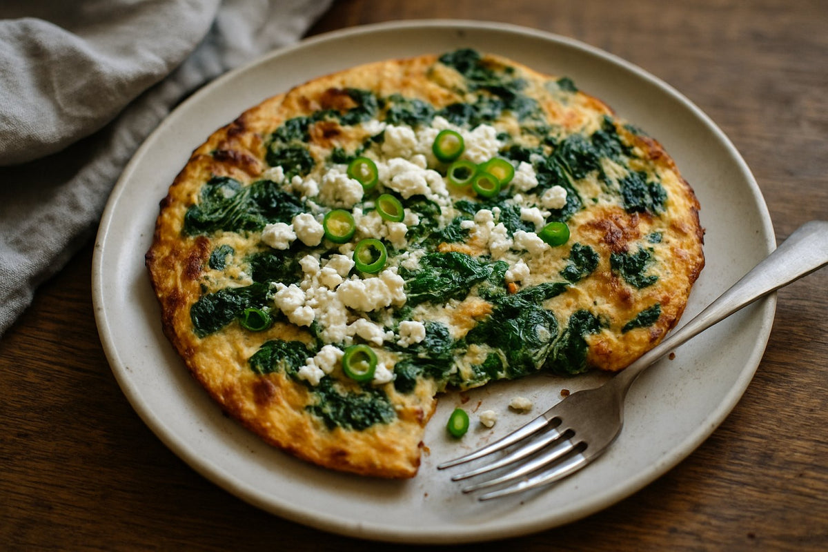 Hartige Kwarkomelet met Spinazie en Feta
