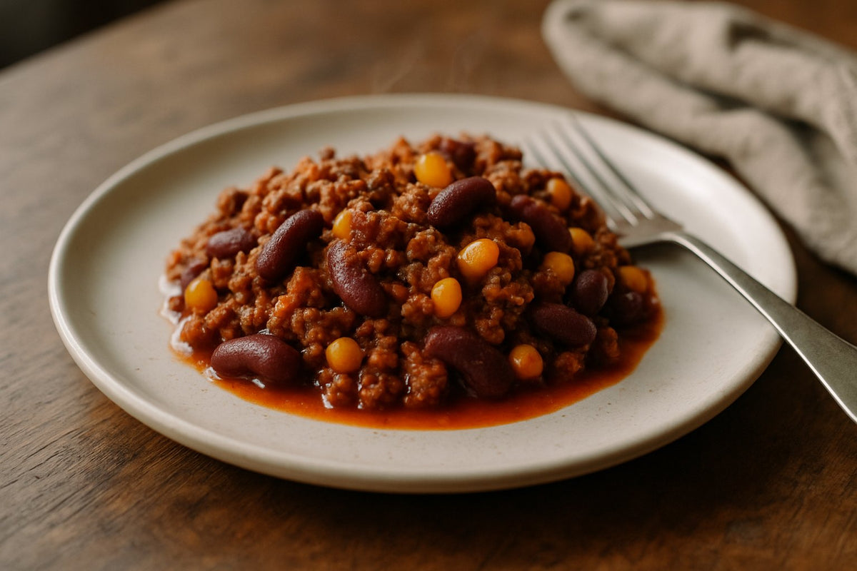 Quick minced beef and bean pan