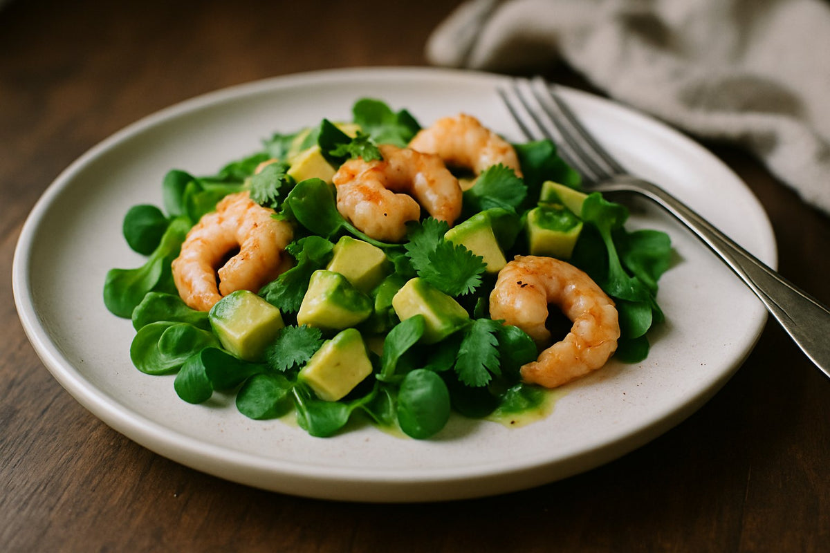 Garnalensalade met avocado en limoen