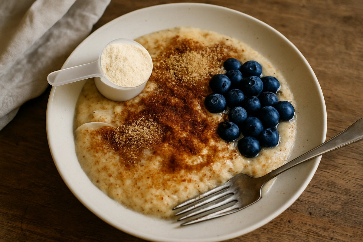 Protein-Brei mit Vanille und Beeren