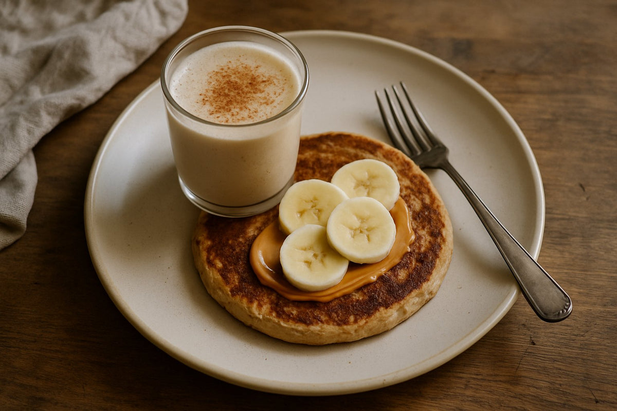 Erdnussbutter-Banane Protein Shake