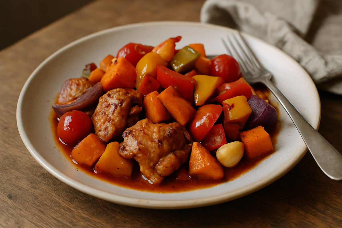 Ovenstoof met kip en zoete aardappel