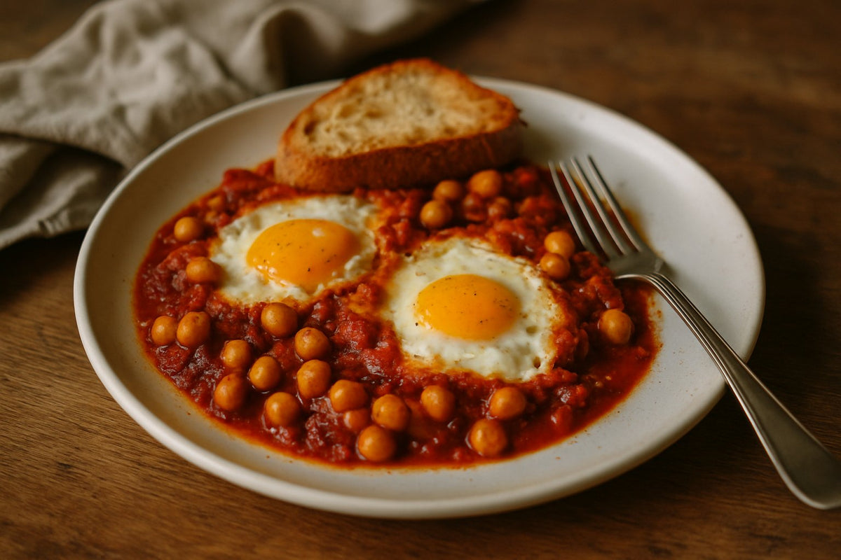 Shakshuka met kikkererwten en ei