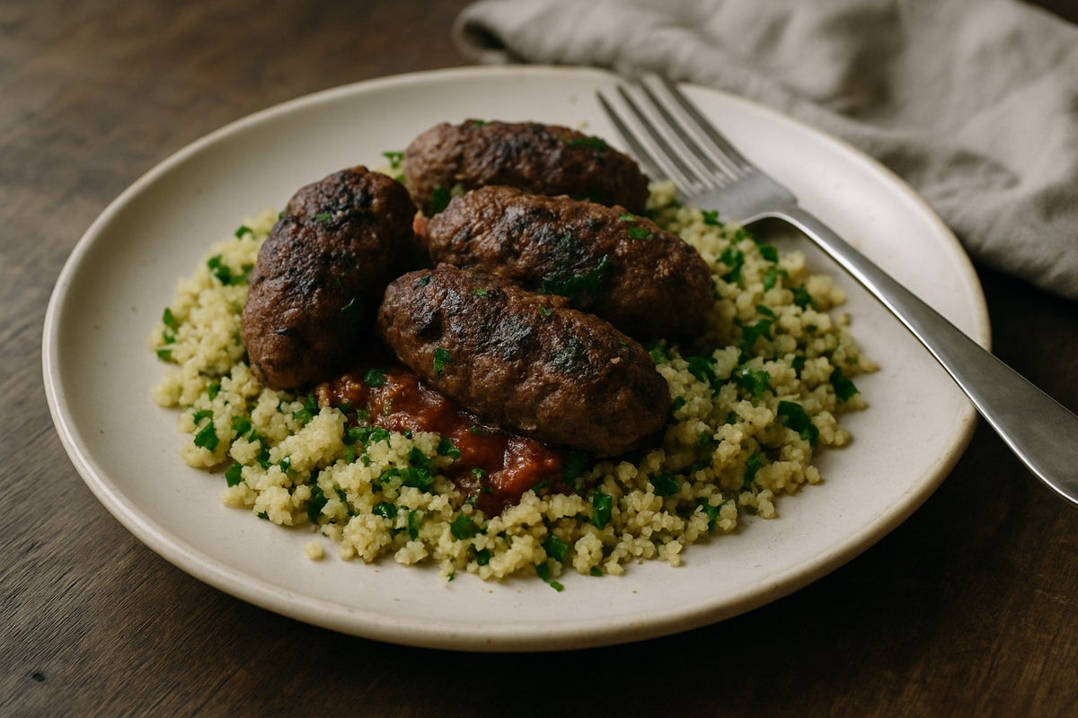 Marokkanische Köfte mit Blumenkohl-Couscous