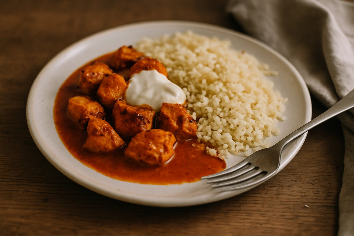 Hähnchen Tikka mit Blumenkohl-Reis