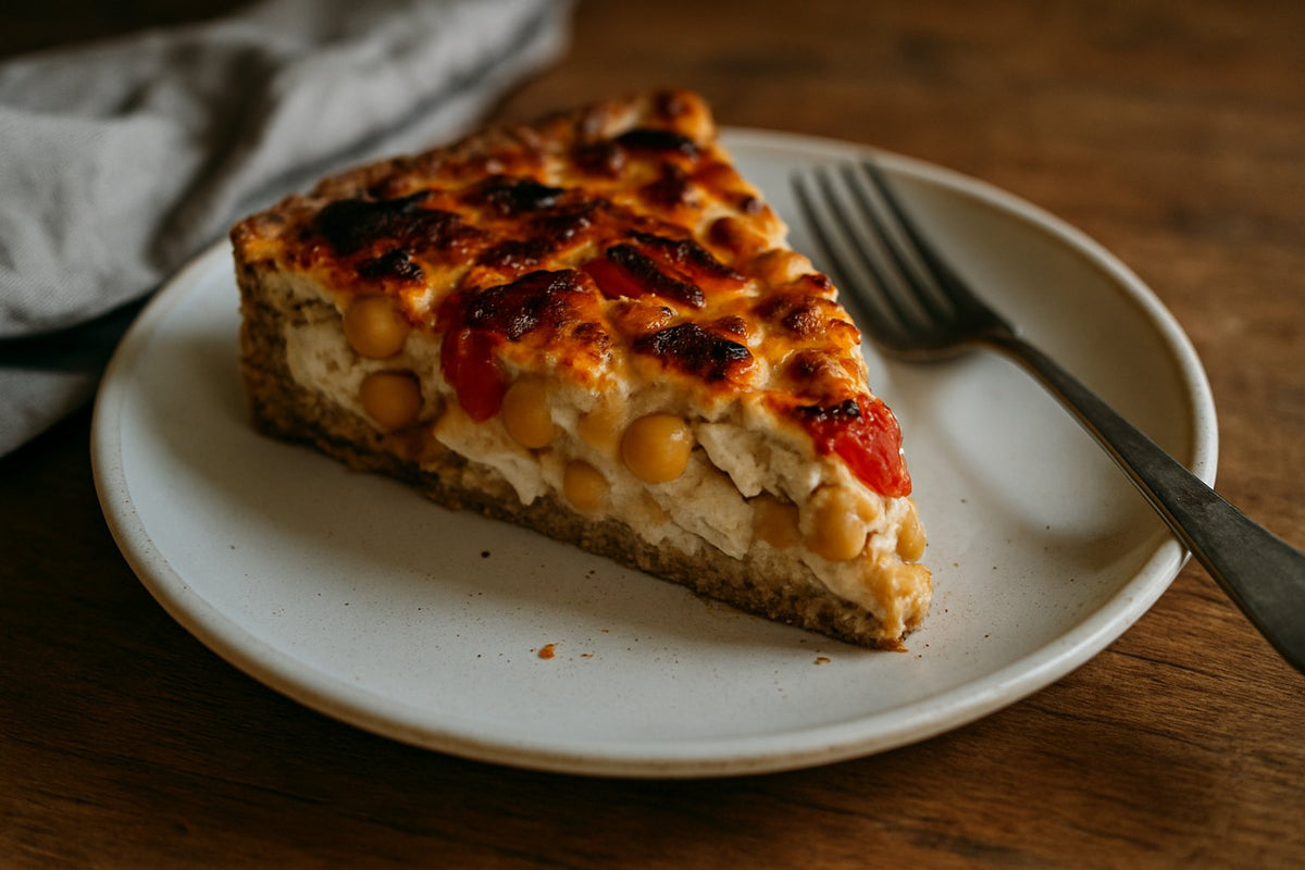 Hartige kwarktaart met kip en paprika