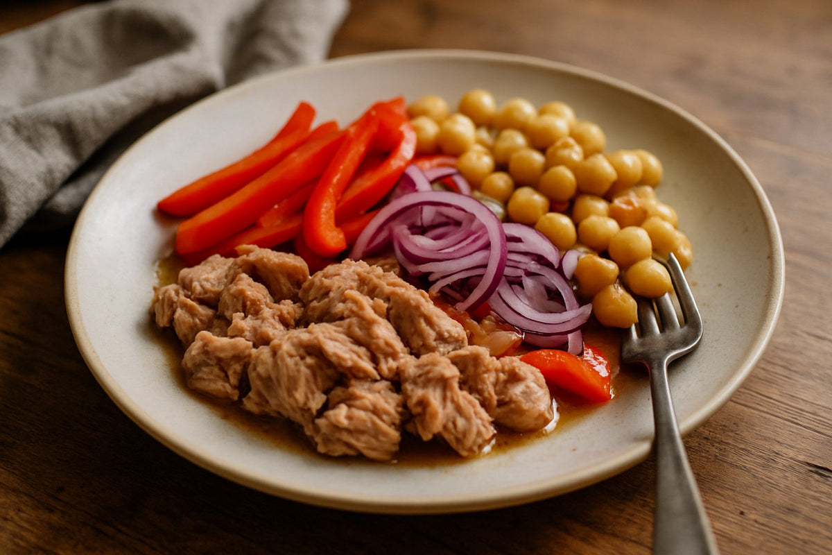 Kikkererwtenbowl met tonijn