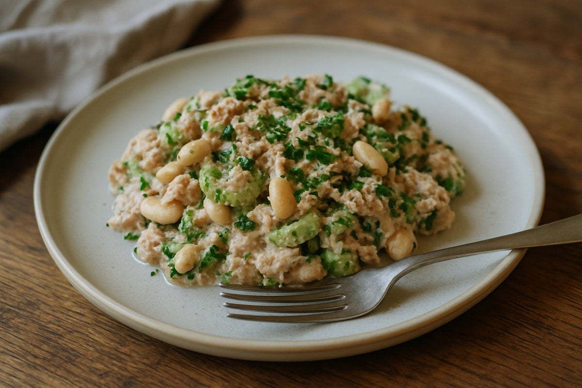 Tonijnsalade met Witte Bonen en Bleekselderij