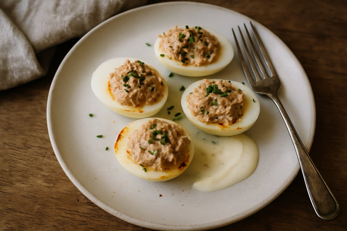 Gefüllte Eier mit Thunfisch