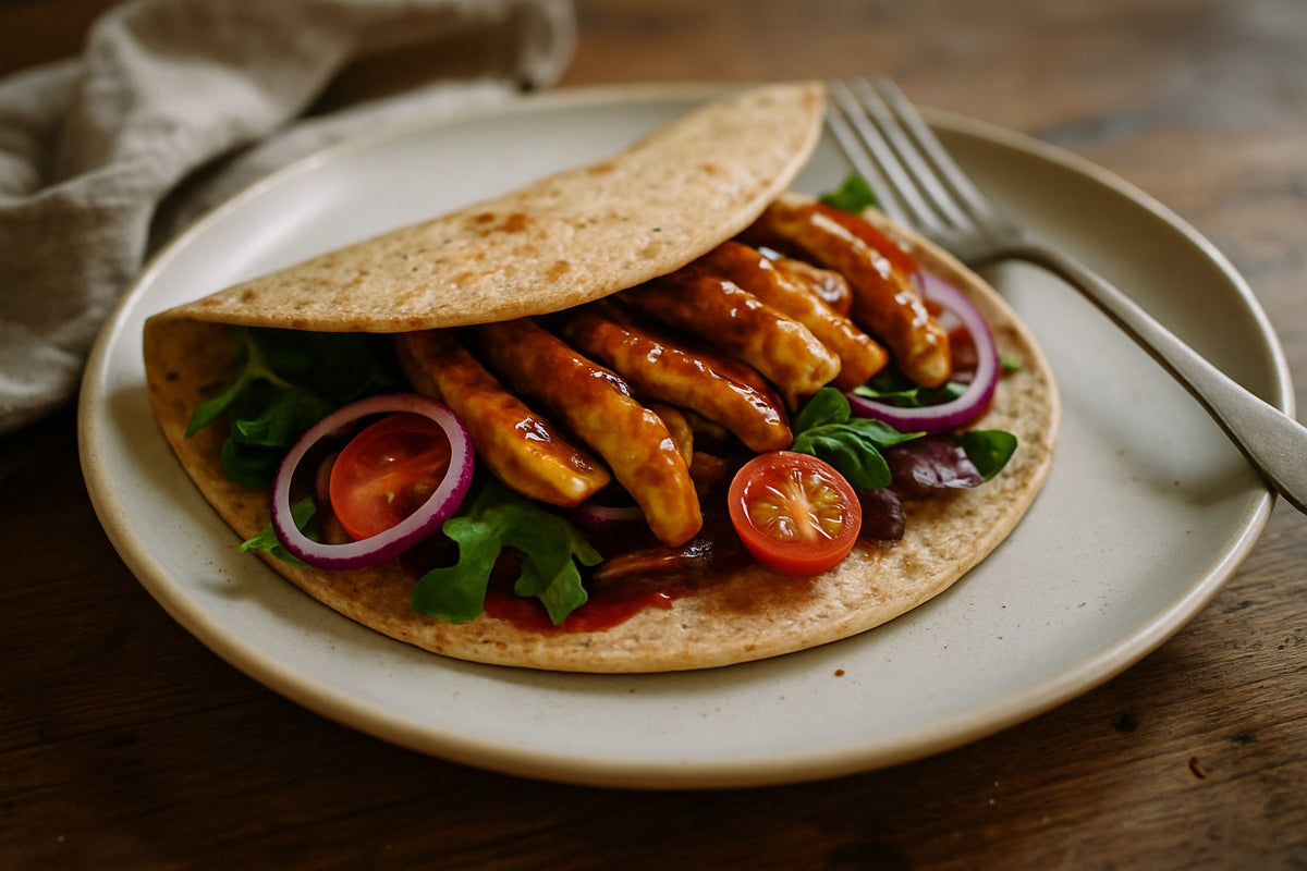 Proteine wrap met kip en smoky bbq