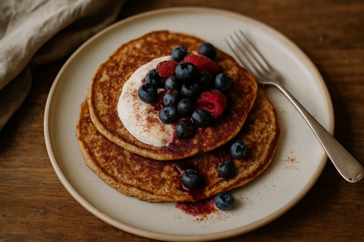 Volkoren Proteinepannenkoekjes met Bosvruchten