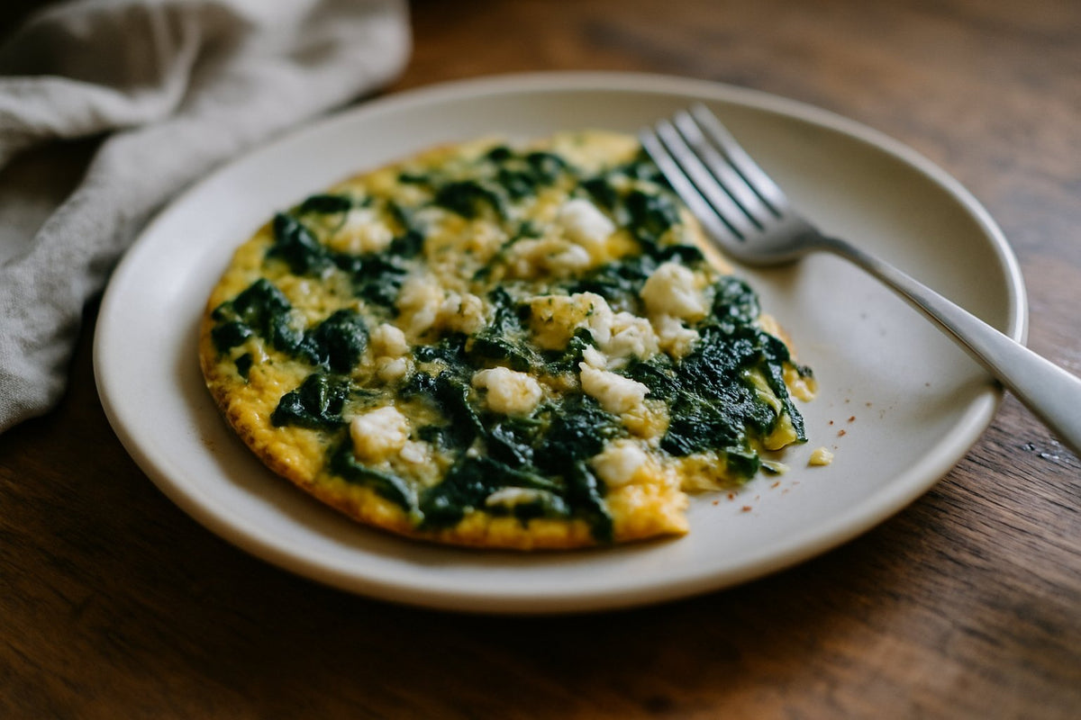 Eenpans ei met spinazie en feta