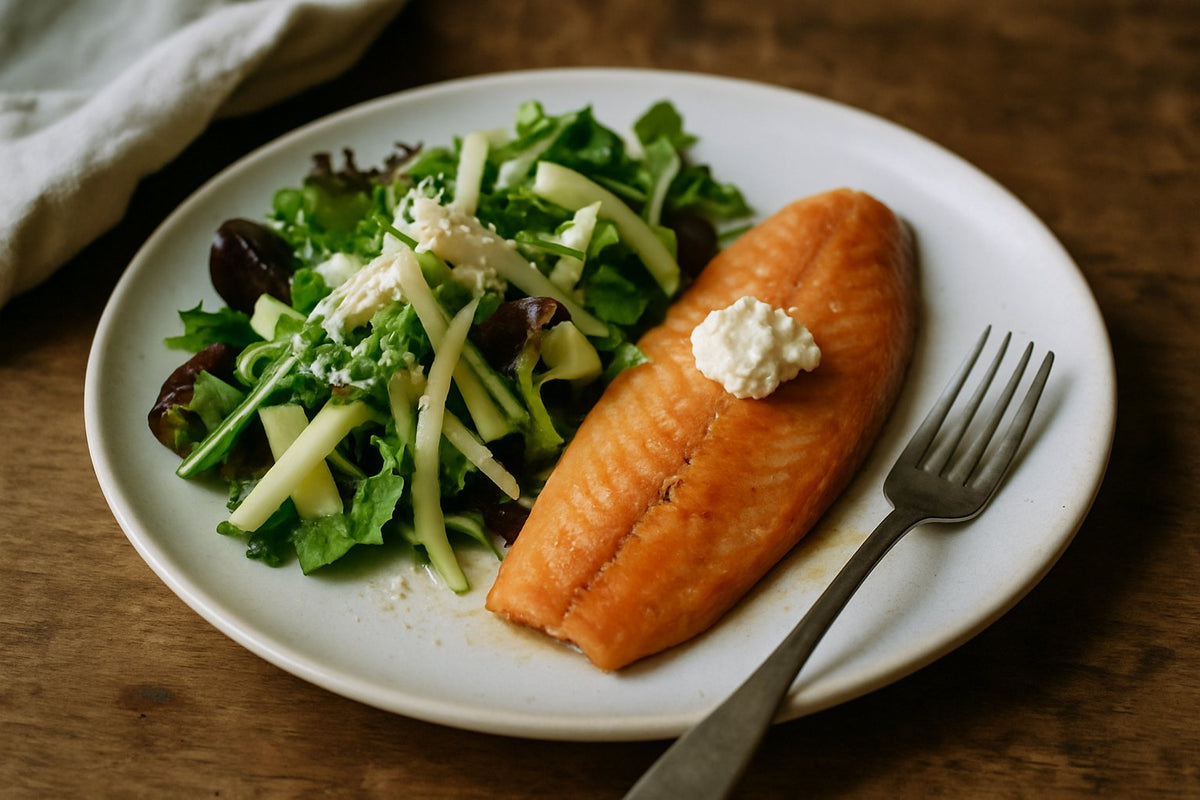 Smoked trout with fresh salad