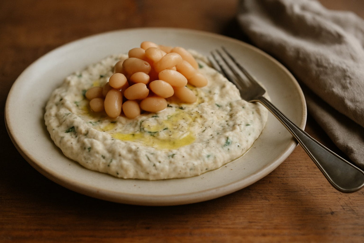 Witte bonenspread met rozemarijn