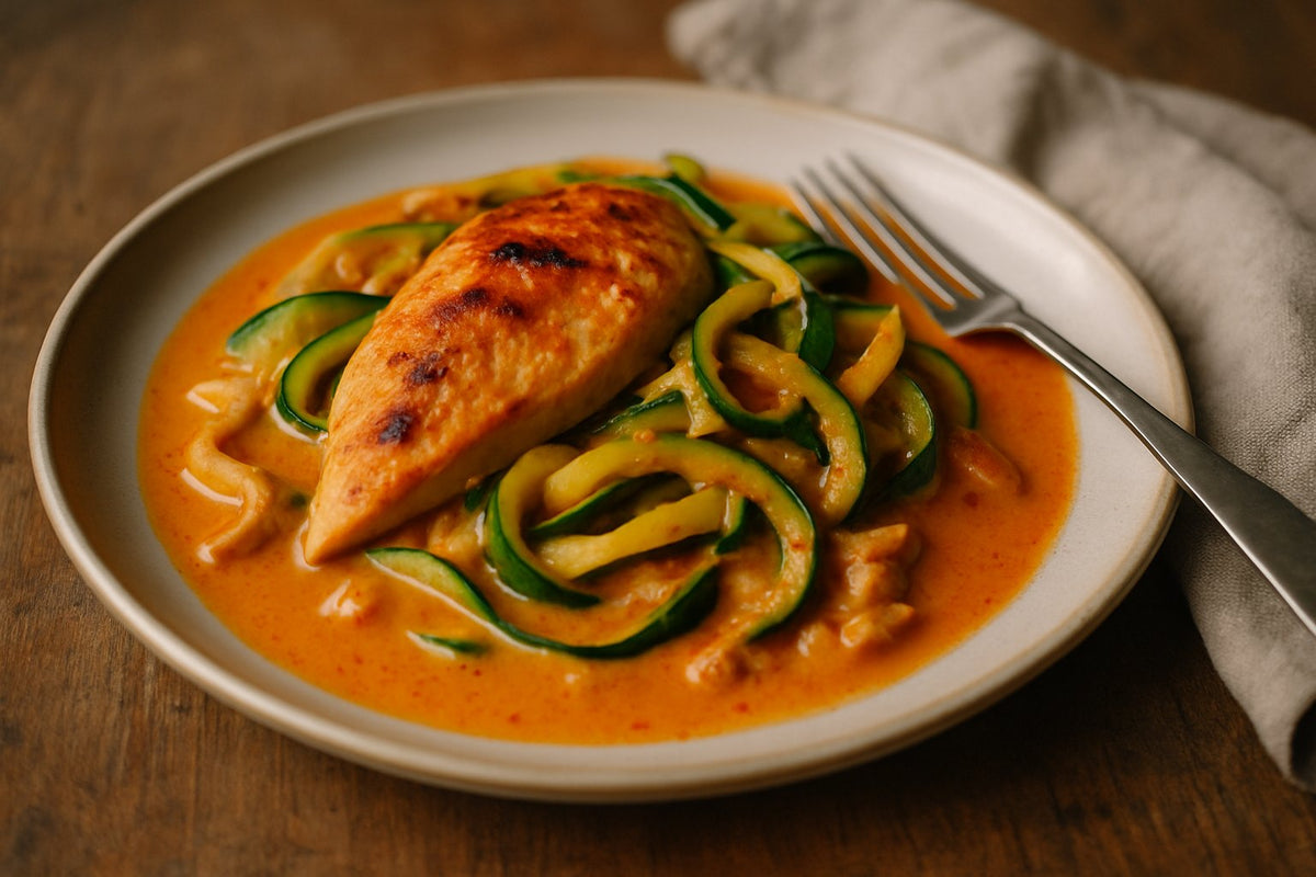 Pittige kipcurry met courgette