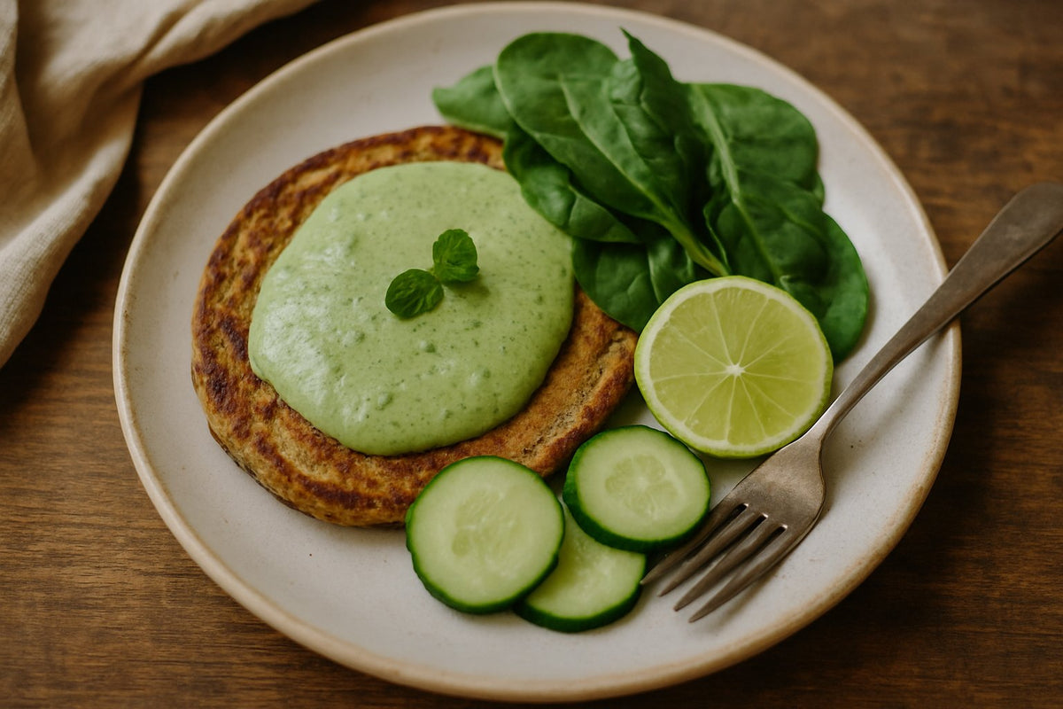 Groene smoothie met spinazie en proteïne shake