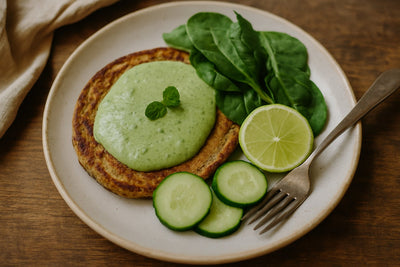 Groene smoothie met spinazie en proteïne shake