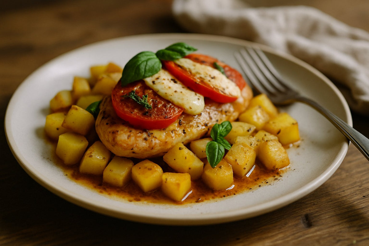 Italiaanse pollo caprese traybake
