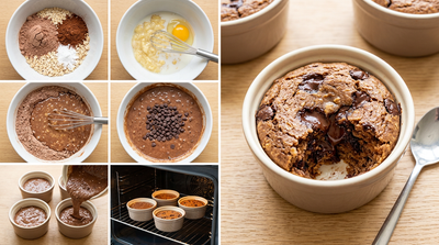 Baked oats met chocolade