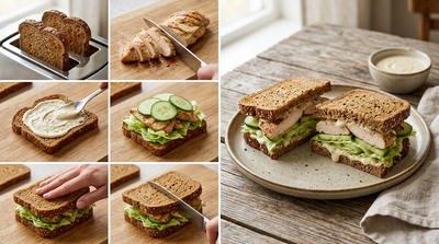 Belegtes Brötchen Huhn mit Callowfit Caesar Style