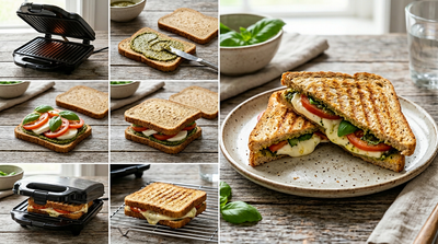 Caprese tosti met mozzarella, tomaat en pesto