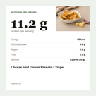 Cheese and Onion Protein Crisps voedingswaarde